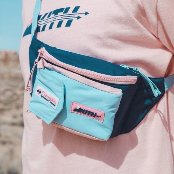 KITH x Columbia Popo Sling Bag Belt Bag Teal Fanny Pack  NWT Sold-Out - Picture 8 of 11